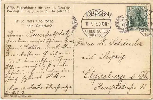 Leipzig - 12. Deutsches Turnfest 1913 -680958