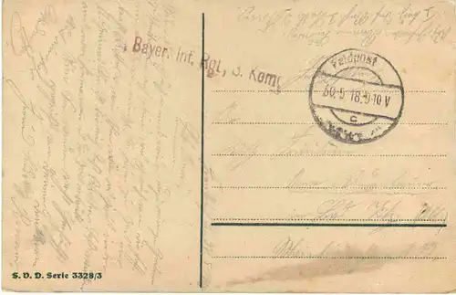 Blumen - Feldpost Bayer. Inf. Regiment -681100