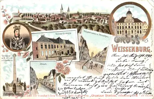Gruss aus Weissenburg - Litho -681118