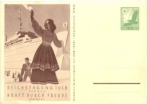 Hamburg - Reichstagung 1938 der Kraft durch Freude - Ganzsache -681304