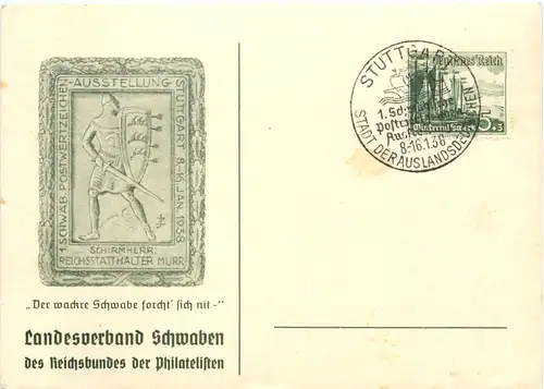 Stuttgart - Schwäb. Postwertzeichen Ausstellung 1936 -681300
