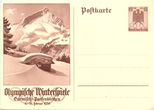 Garmisch Partenkirchen - Olympische Spiele 1936 - Ganzsache -681310