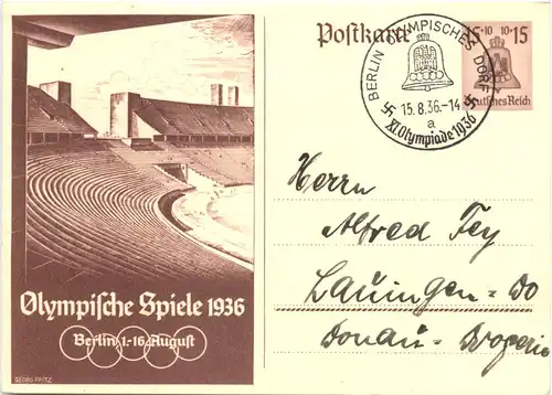 Berlin - Olympische Spiele 1936 - Ganzsache -681314