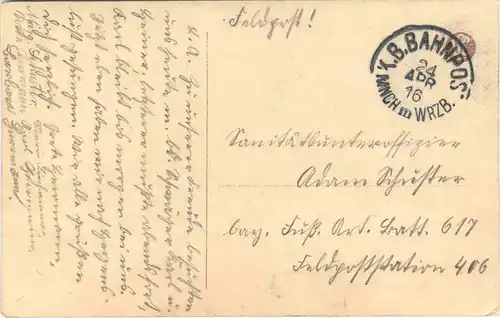 WW1 - Liebe Heimatgrüsse - Bahnpost -681500
