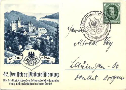 Lauenstein - 42. Deutscher Philatelistentag 1936 -681288