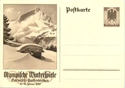 Garmisch Partenkirchen - Olympische Spiele 1936 - Ganzsache -681308