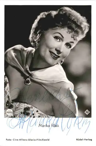 Marika Rökk mit Autogramm -681282