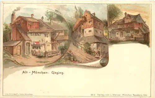 Alt München - Giesing - Litho -681470