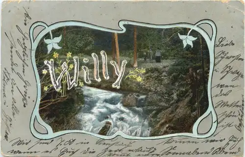 Karte mit Namen Willy -681506