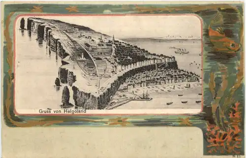 Gruss aus Helgoland - Litho -681578