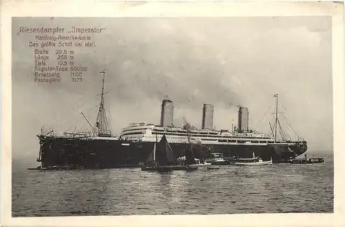Riesendampfer Imperator Hamburg - Amerika Linie -681762