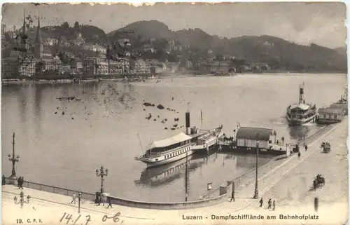 Luzern - Dampfschifflände am Bahnhofplatz -681766