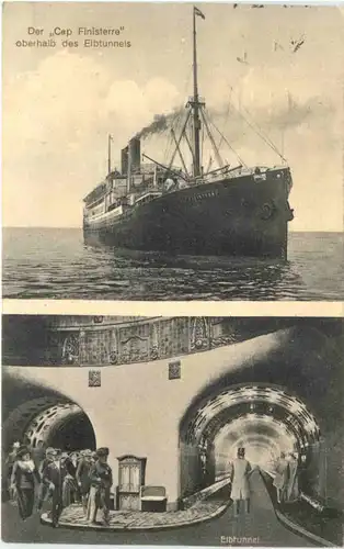 Dampfer Cap Finisterre oberhalb des Elbtunnels -681616