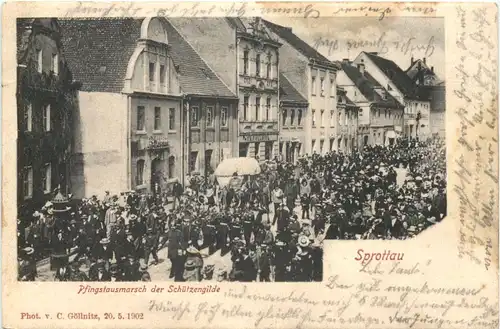Sprottau - Pfingstmarsch der Schützengilde - Schlesien -664480
