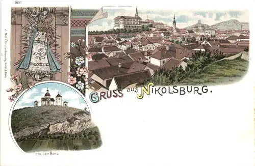 Gruss aus Nikolsburg - Litho -664452