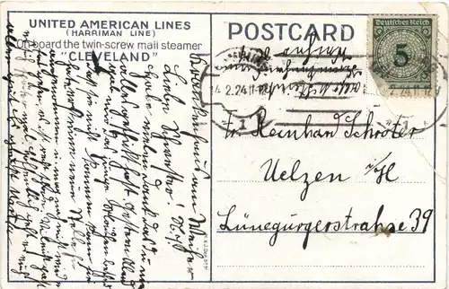 United American Lines - Mail steamer Cleveland -681878