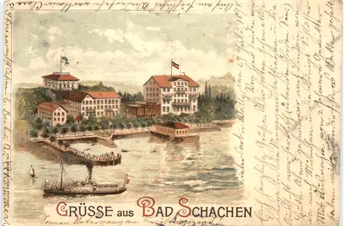 Gruss aus Bad Schachen - Litho -682198