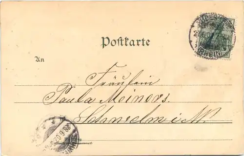 Rüdesheim - Gruss vom Rhein - Litho -682202