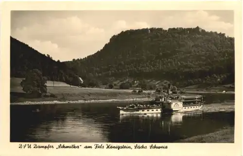 DSU Dampfer Schmilka am Fels Königstein -682206