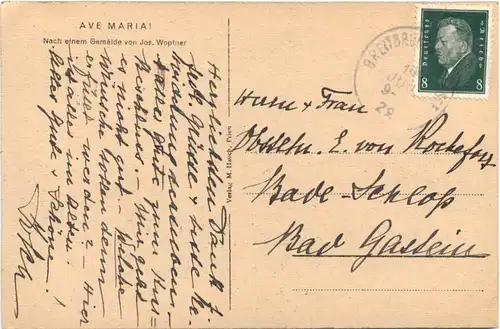 Künstler Ak Jos. Wopfner - Ave Maria -682236