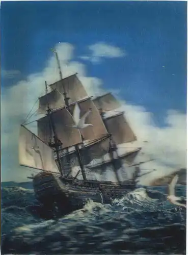 Segelschiff 3D Karte -682366