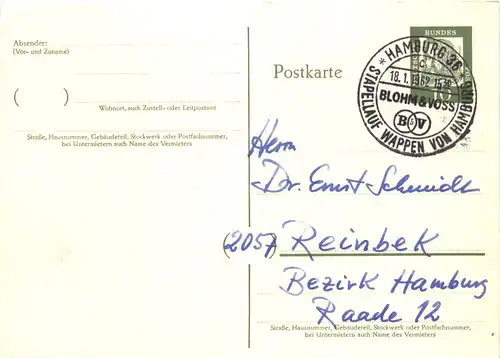 MS Wappen von Hamburg - Stempel Stapellauf -682436