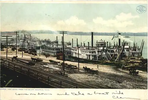 Memphis - The Levee from the Bluff -682588