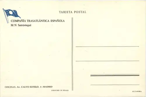 Compania Trasatlantica Espanola - MN Satrustegui -682962