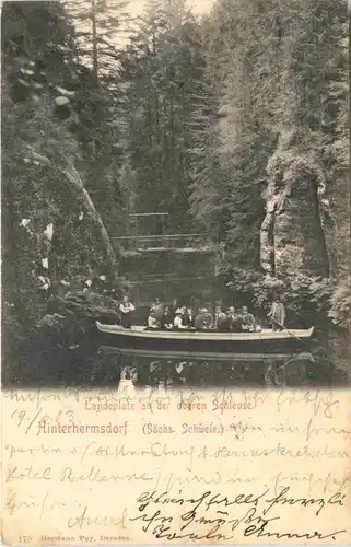 Hinterhermsdorf - Sebnitz - Landeplatz an der oberen Schleuse -683124