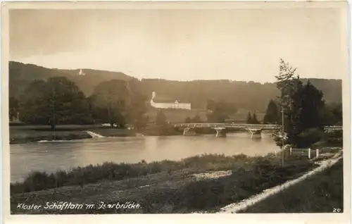 Kloster Schäftlarn mit Isarbrücke -683528