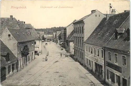 Königsbrück - Töpfermarkt und Louisenstrasse -683916