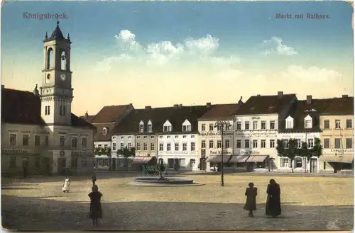 Königsbrück - Markt mit Rathaus -683878