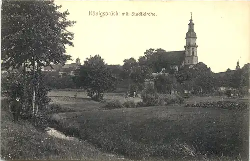 Königsbrück mit Stadtkirche -683904