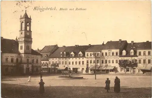 Königsbrück - Markt mit Rathaus -684000