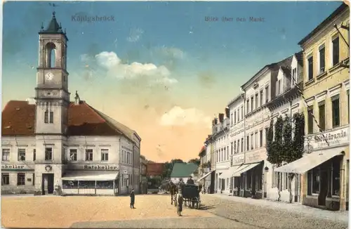 Königsbrück - Blick über den Markt -684148