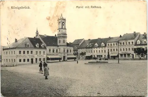 Königsbrück - Markt mit Rathaus -684056