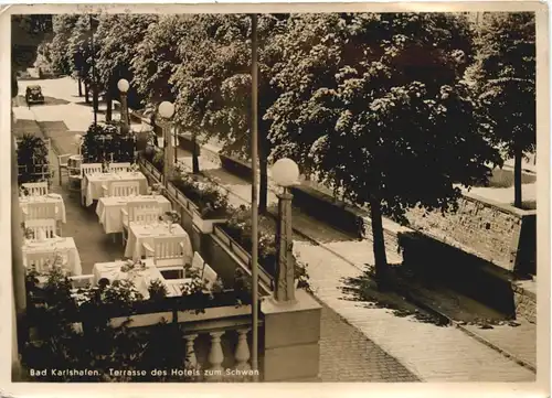 Bad Karlshafen - Terrasse des Hotels zum Schwan -684326