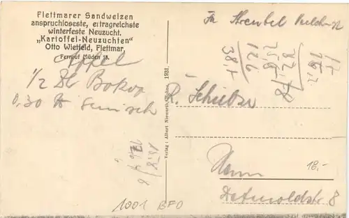 Flettmar - Flettmarer Sandweizen 1931 - Müden Aller -684462