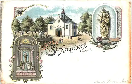 Gruss vom St. Annaberg in Böhmen - Litho -664584