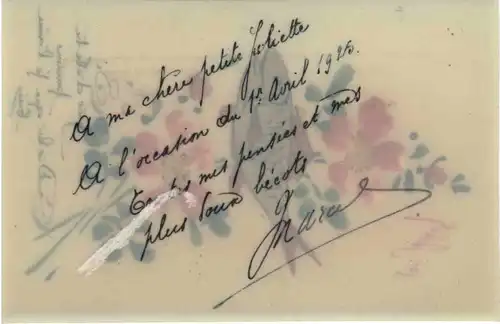 1. Avril - Karte aus Plastik - handgemalt -684730