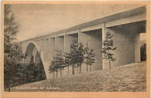 Teufelsbrücke der Autobahn bei Hermsdorf -684636