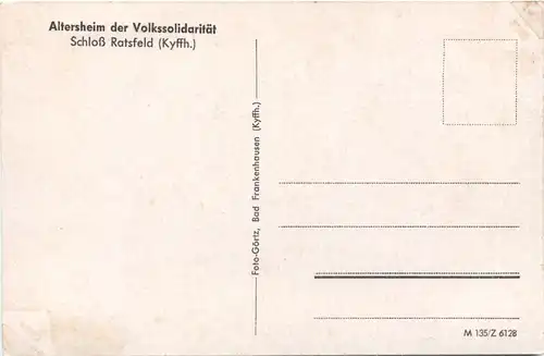 Schloss Ratsfeld - Altersheim der Volkssolidarität -684984