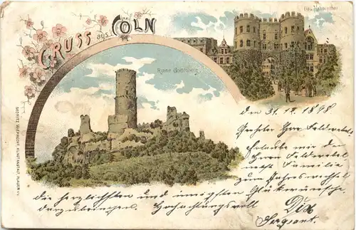 Gruss aus Köln - Litho - Godesberg -685108