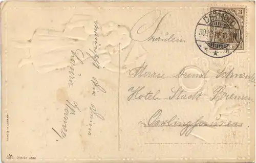 Neujahr - Prägekarte -685036