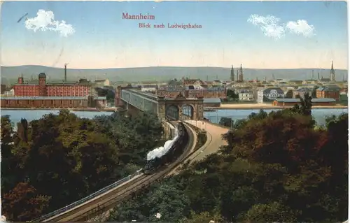 Mannheim - Blick nach Ludwigshafen -685152