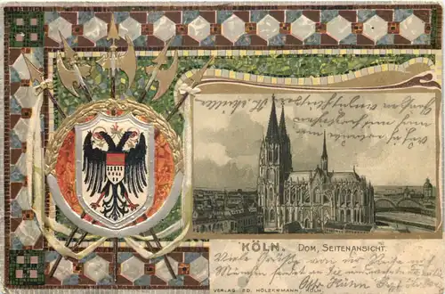 Köln - Litho - Prägekarte -685424