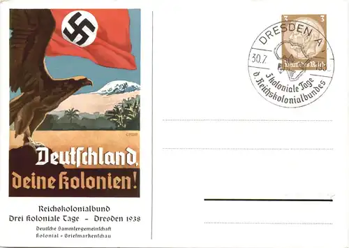 Deutschland, deine Kolonien - 3. Reich - Dresden 1938 -685554