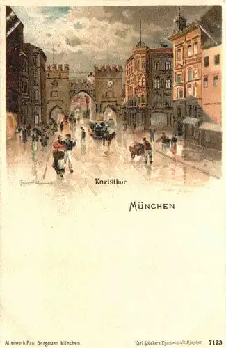 München - Karlsthor - Litho -685506