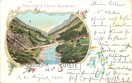 Souvenir de la Suisse - Vallee de la Reuss - Litho -685692