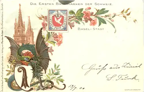 Basel - Stadt - Die ersten Briefmarken der Schweiz -685712